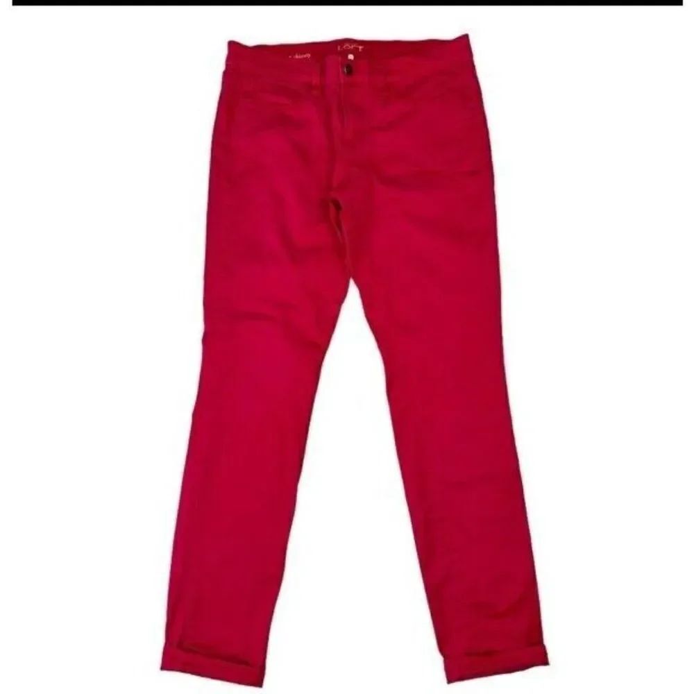 Ann Taylor Loft Modern Skinny Fuchsia Magenta Pink Womens Ankle Jeans Size 29/ 4